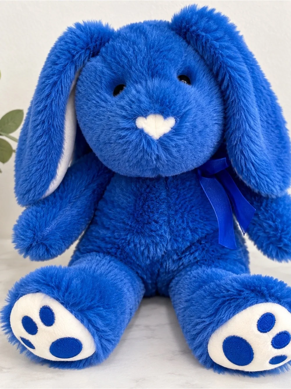 Blue Plush Bunny Soft Stuffed Animal for Kids - Soft Cuddly Toy 12”